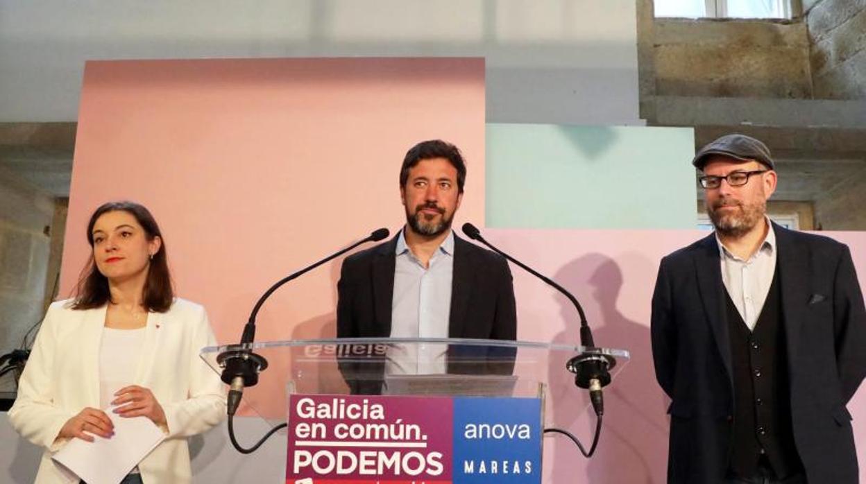 Gómez-Reino, candidato de Galicia En Común, en rueda de prensa antes de ponerse en cuarentena