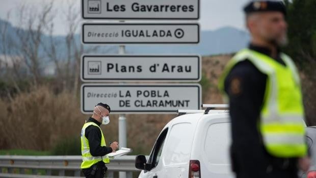 Coronavirus: Día 1 en el «check point» Igualada