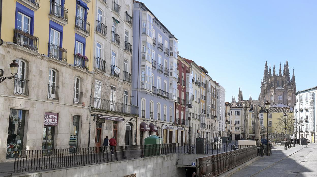 El centro de Burgos, esta mañana