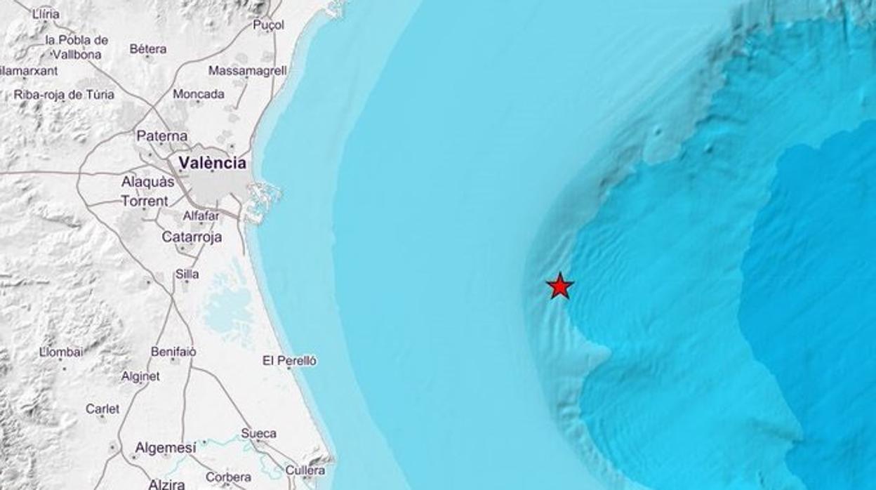 Epicentro del terremoto registrado este sábado