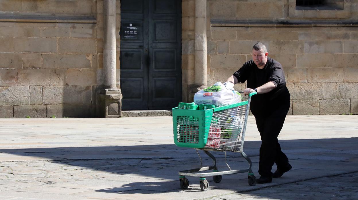 Preparados para la cuarentena en Santiago de Compostela