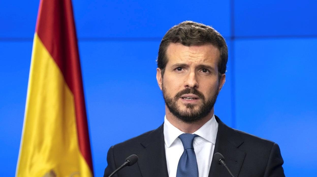 El presidente del PP, Pablo Casado