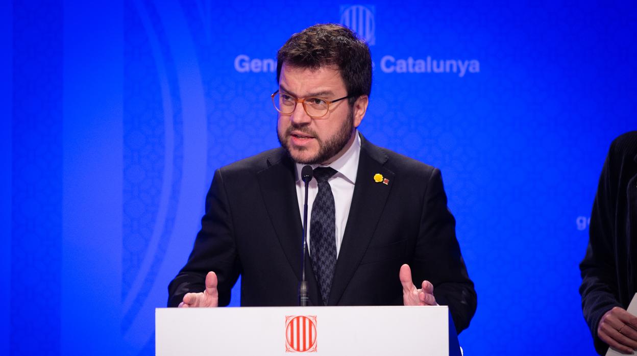 Pere Aragonès, en el Palau de la Generalitat