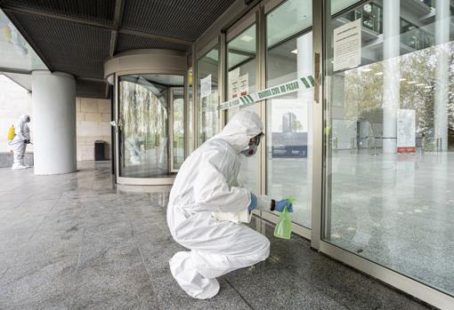 Imagen del acceso a la Ciudad de la Justicia de Valencia