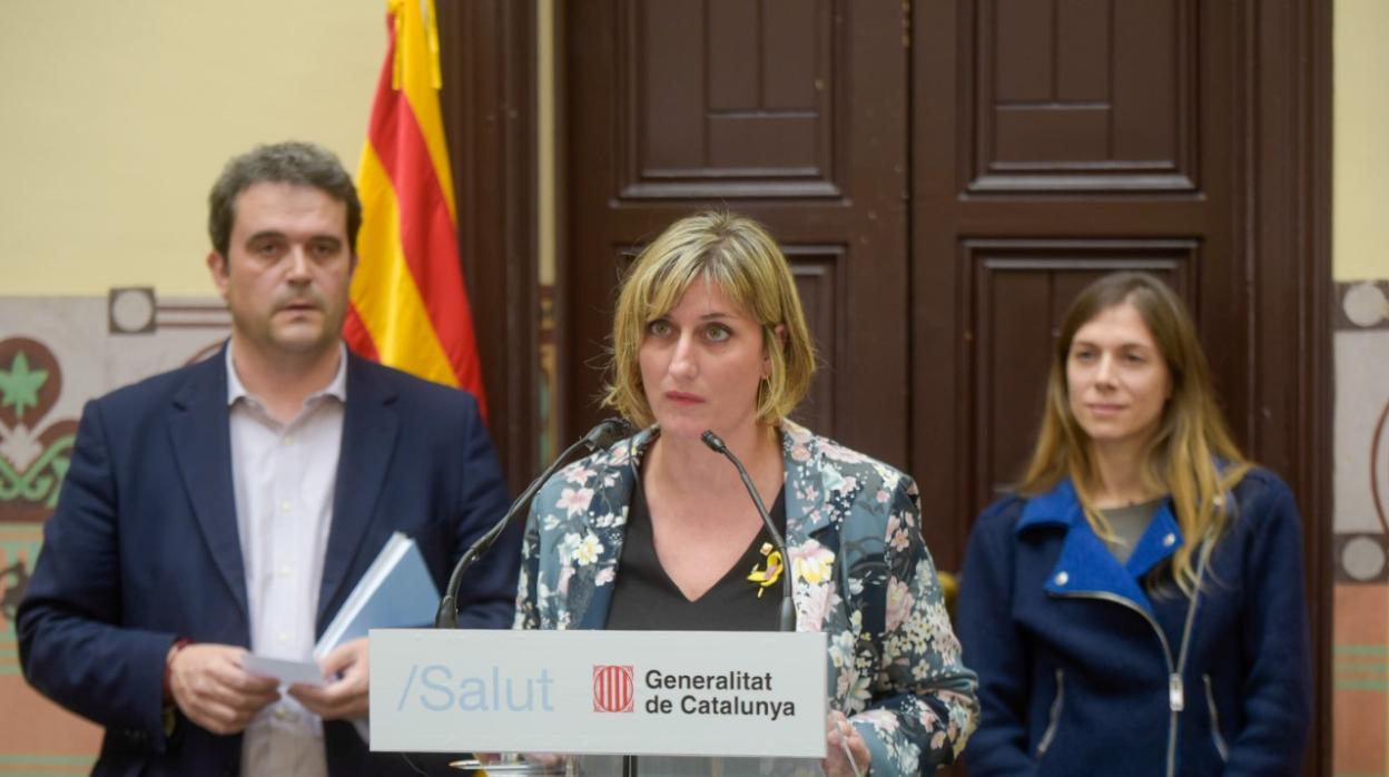 Alba Vergés, durante una rueda de prensa