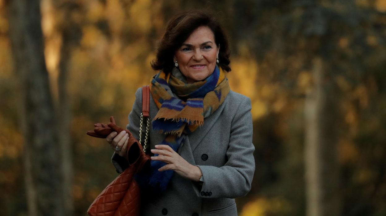 La vicepresidenta primera del Gobierno, Carmen Calvo