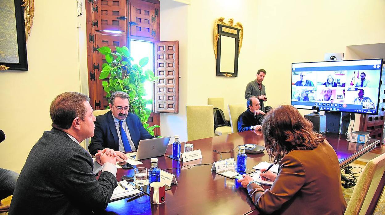 Page ha hablado este sábado por videoconferencia con los representantes de los partidos políticos de la región