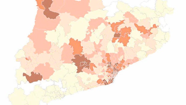 Geografía de la epidemia: el virus azota la Conca d'Òdena, Viladecans, Badalona y El Prat