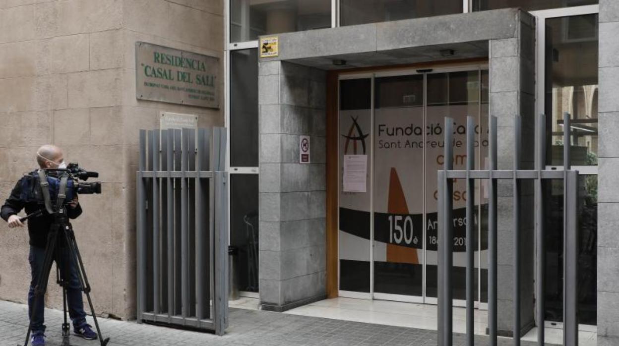 Vista de la residencia Fundación Casa Asil, de Sant Andreu, que ha registrado 31 defunciones en quince días