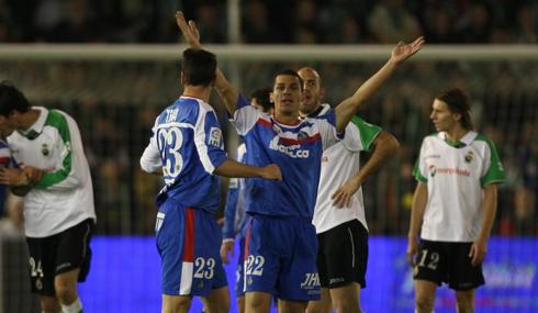 Javi Casquero en un partido con el Getafe