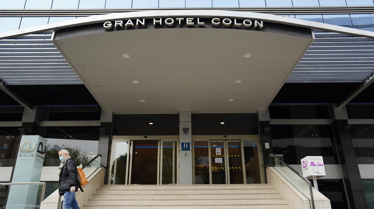 El Gran Hotel Colón, uno de los que se han medicalizado por la crisis del coronavirus