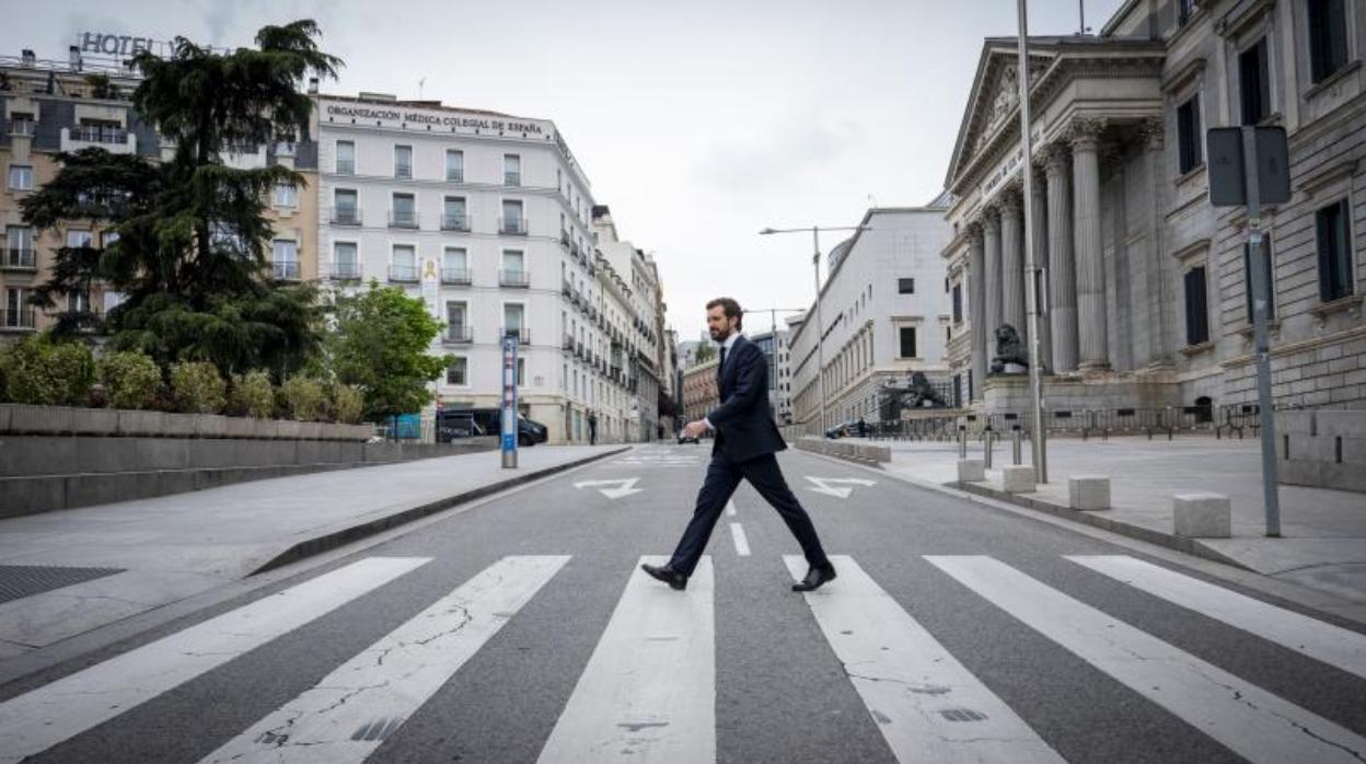 El presidente del PP, Pablo Casado