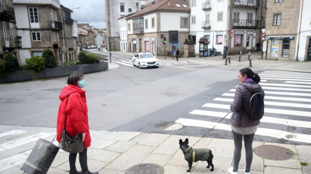 Calles prácticamente vacías, este sábado en Santiago