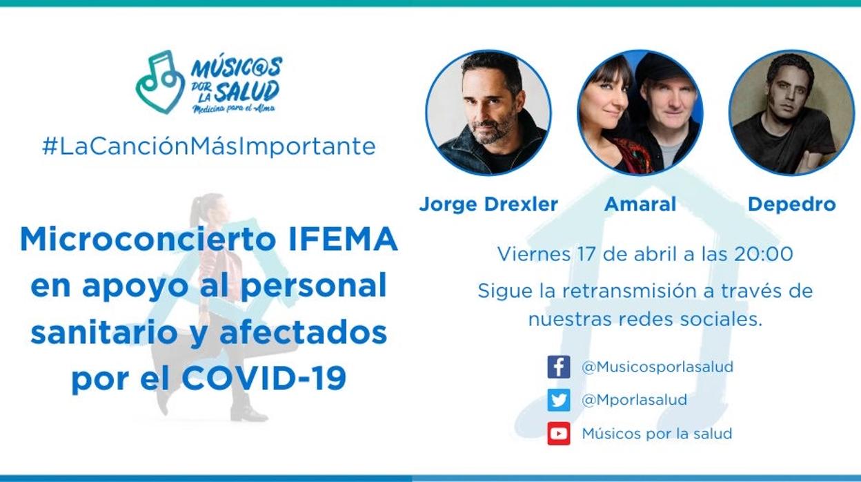 Vea en directo el Concierto IFEMA en apoyo al personal sanitario y afectados por el coronavirus