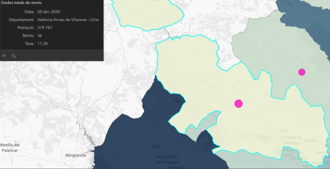 Desescalada del confinamiento: mapa de las muertes y contagios de Covid-19 en Valencia