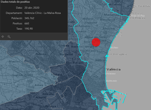 Desescalada del confinamiento: mapa de las muertes y contagios de Covid-19 en Valencia