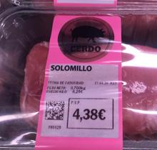 Detalle de los nuevos precios del solomillo de cerdo