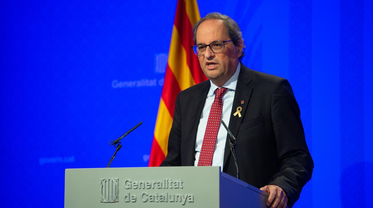 Quim Torra, en el Palau de la Generalitat