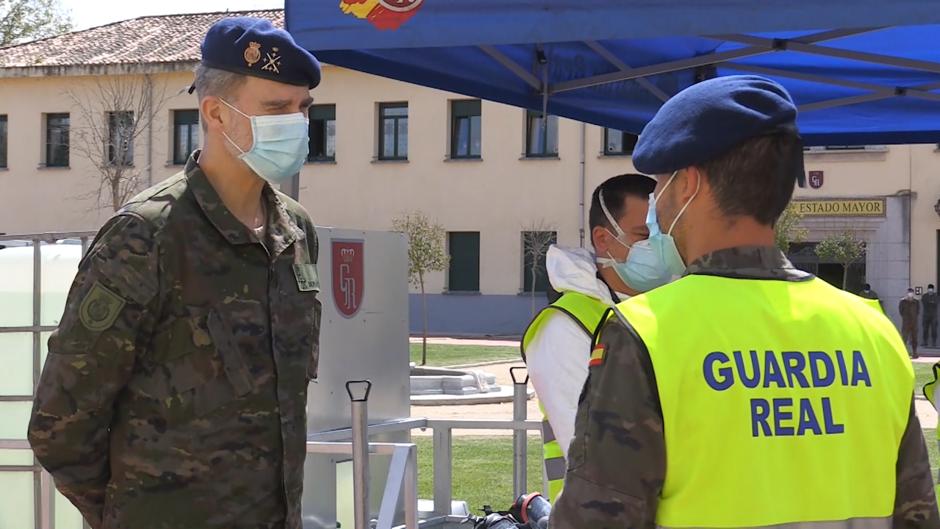 El Rey Felipe VI visita a la Guardia Real y al Servicio de Seguridad de la Casa Real