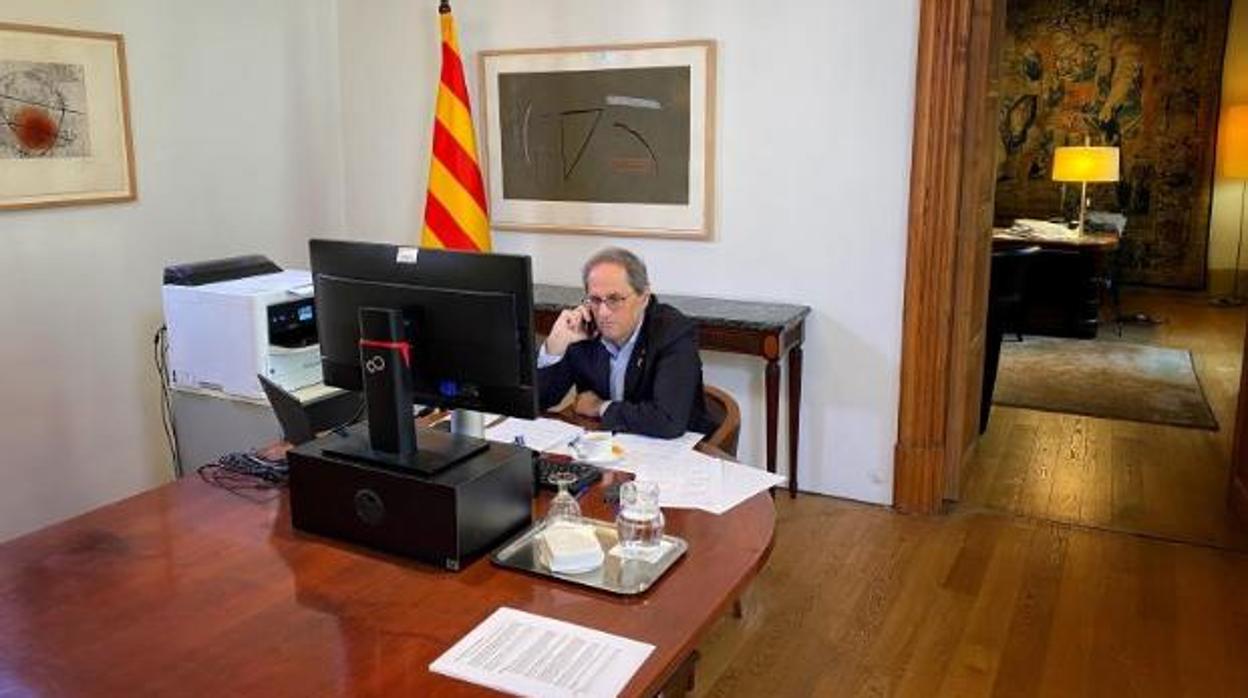 El presidente de la Generalitat , Quim Torra
