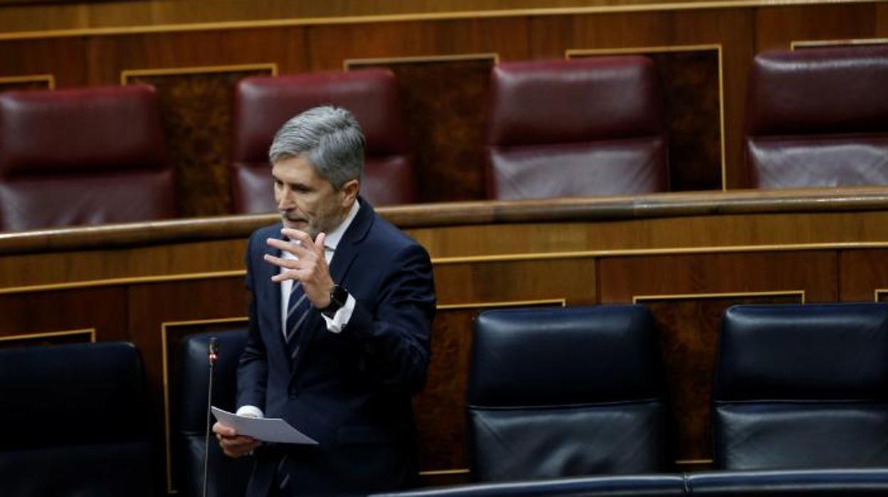 El titular de interior, esta mañana en el Congreso