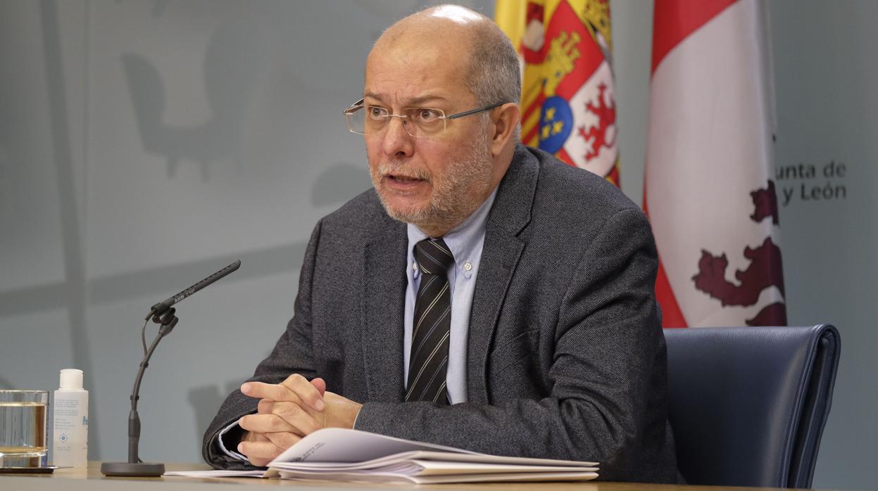 El vicepresidente y portavoz de la Junta, Francisco Igea, durante la rueda de prensa posterior al Consejo de Gobierno