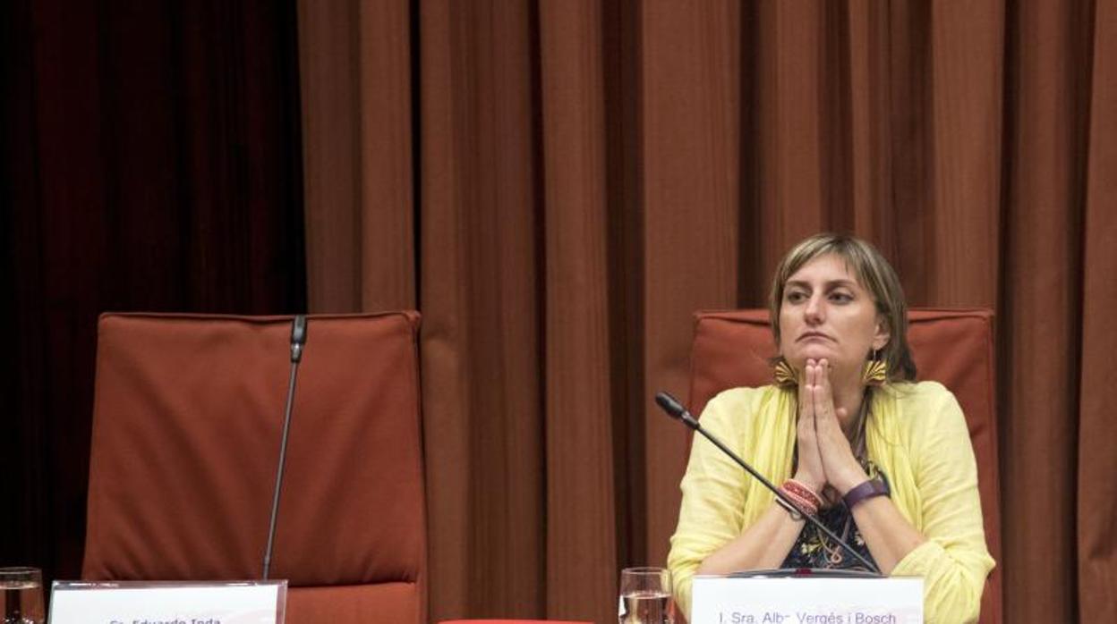 Alba Vergés, durante una comparecencia parlamentaria