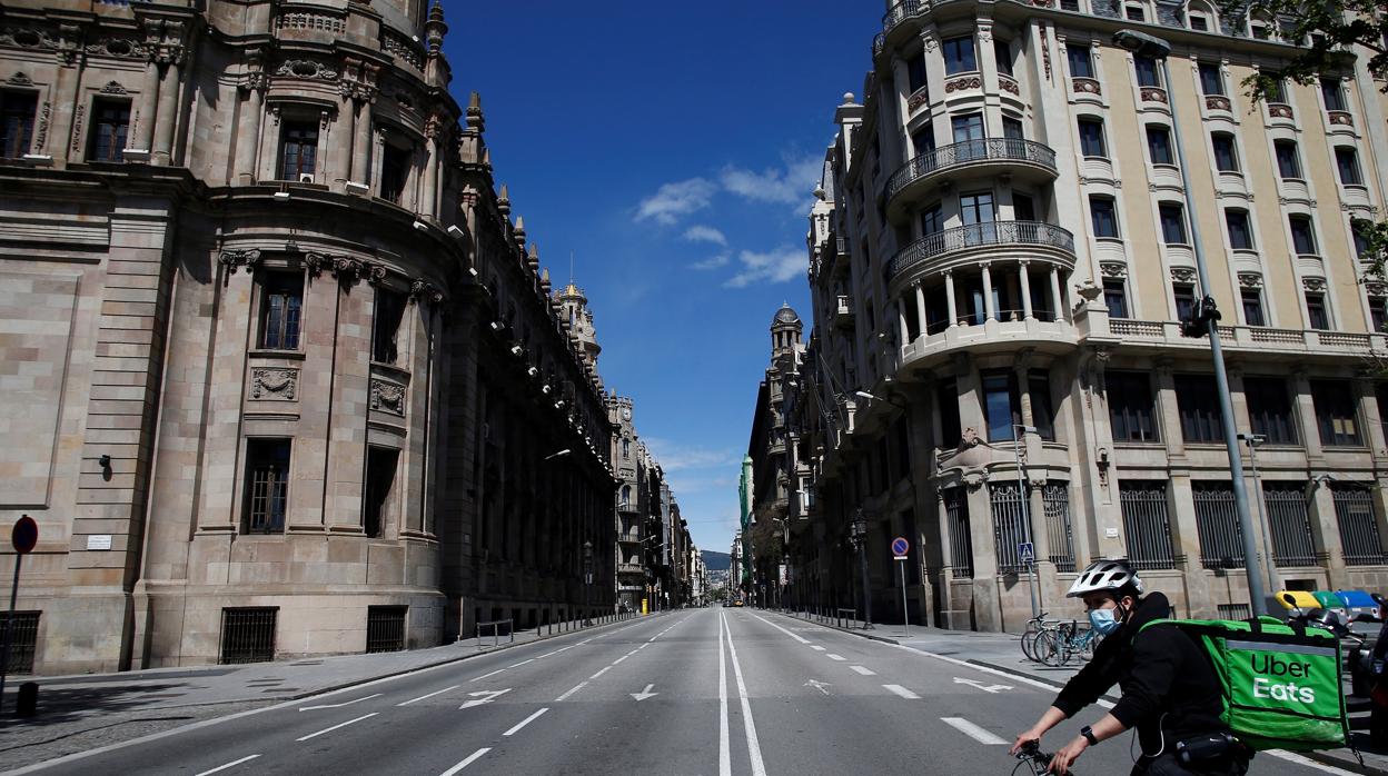 La Vía Layetana de Barcelona, lugar en el que iba a celebrarse la marcha