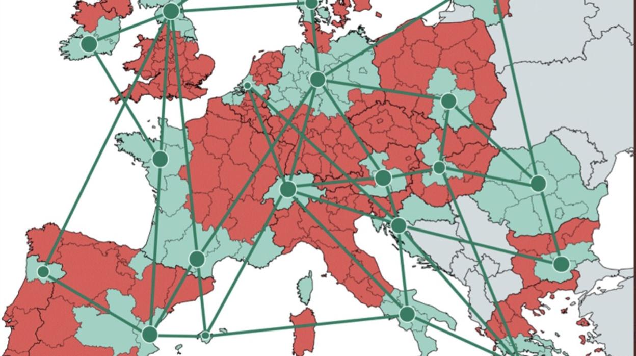 Ejemplo de posible propuesta de zonficación (zonas verdes escogidas aleatoriamente)