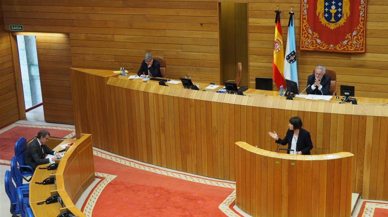 Ana Pontón, durante su comparecencia en la Diputación Permanente