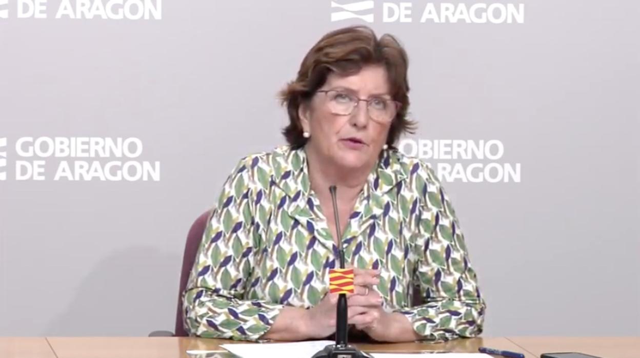 María Victoria Broto, consejera del Gobierno aragonés de la que dependen los geriátricos