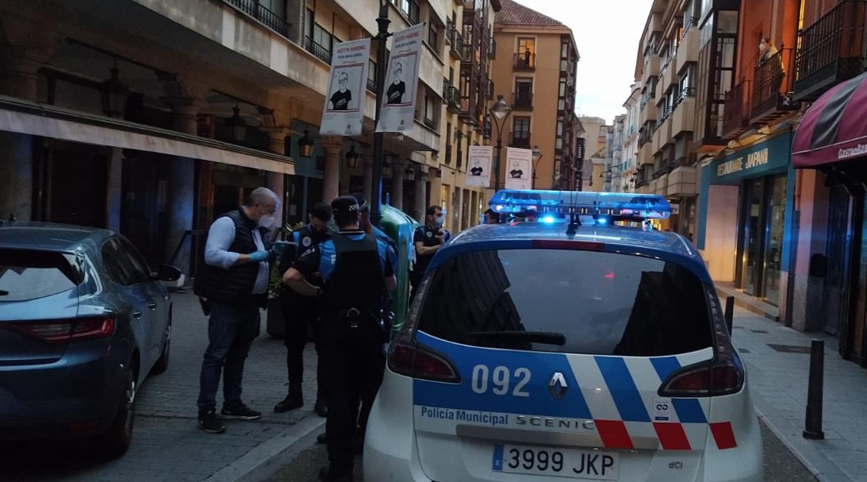 Intervención policial en el centro de Valladolid