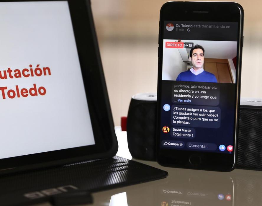 Julio Comendador ha ofrecido una rueda de prensa en directo la página de Facebook de Ciudadanos