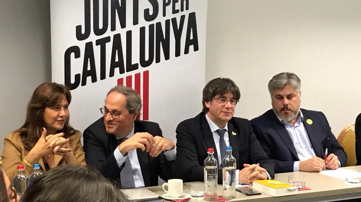 La cúpula de Junts per Catalunya, en Bélgica