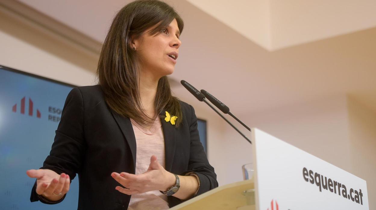 Marta Vilalta, portavoz de la dirección de ERC, en rueda de prensa