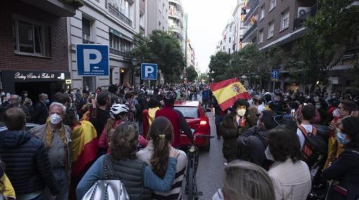 Protesta en las calles de Madrid