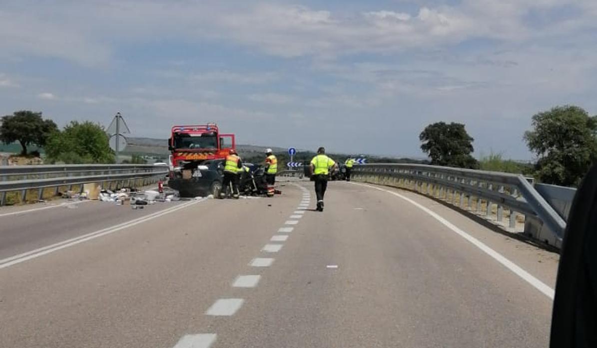 Lugar del accidente, a la altura del kilómetro 11 de la CM-4000