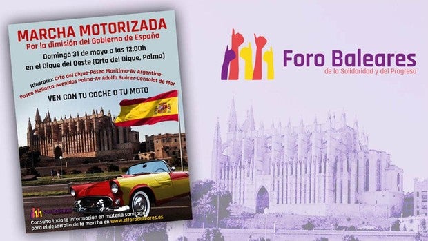 El Foro Baleares convoca una marcha motorizada contra el Gobierno por su gestión en la crisis por el coronavirus