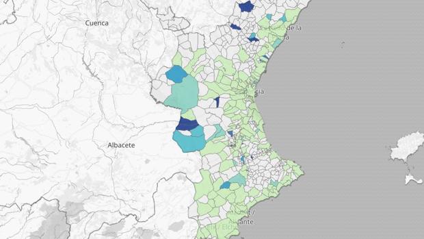 Mapa y listado de los municipios de la Comunidad Valenciana sin ningún caso ni muertos por el Covid-19