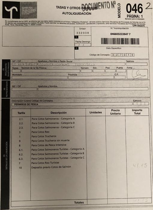 Cascos cargó al partido su licencia de «pesca salmonera» y flores compradas a su hija