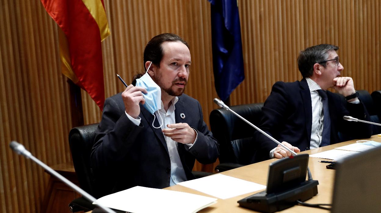 Iglesias acusó a Vox de «desear» un golpe de Estado en la comisión de reconstrucción del jueves