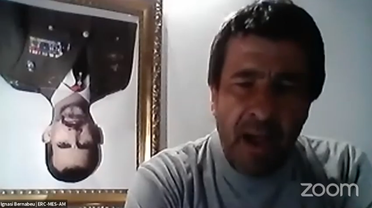 El concejal de ERC, durante el pleno del Ayuntamiento de Mataró