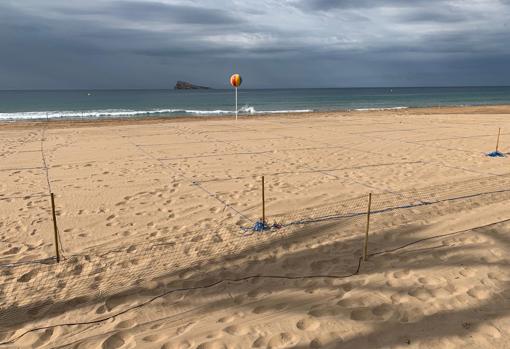 Imagen tomada este lunes en las playas de Benidorm