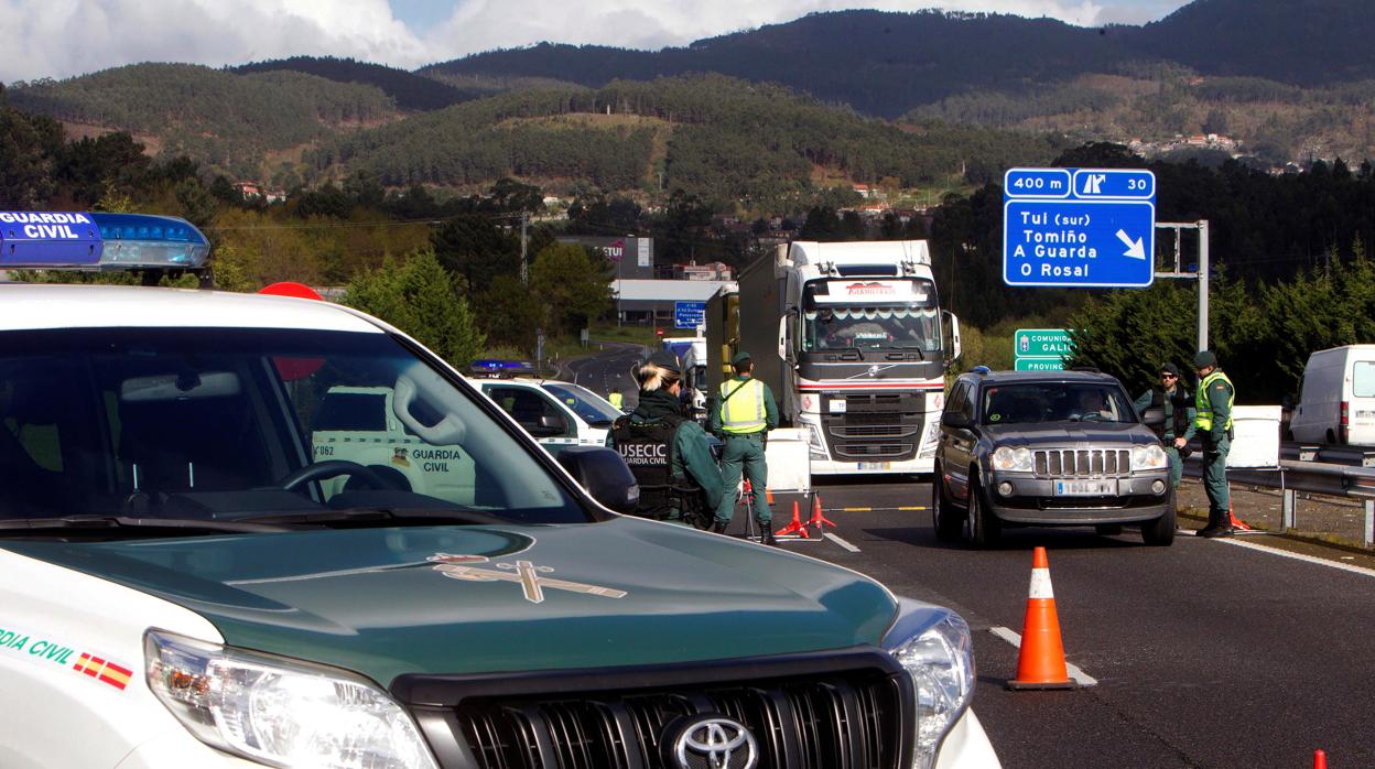 Controles en la frontera entre Galicia y Portugal