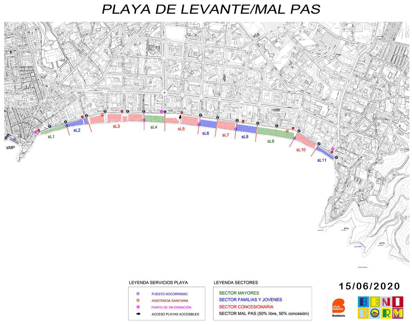 Cómo reservar hueco en la playa de Benidorm este verano en la nueva normalidad