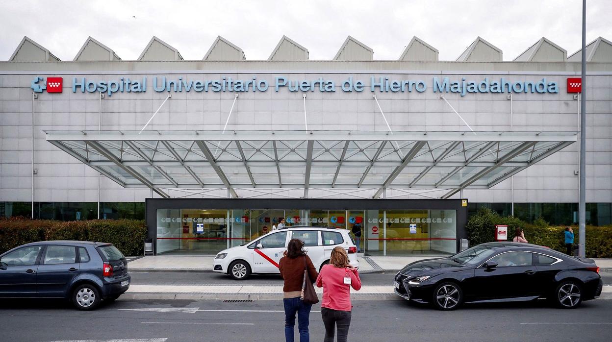 Exterior del Hospital Puerta de Hierro de Majadahonda, donde se encuentra ingresada la víctima