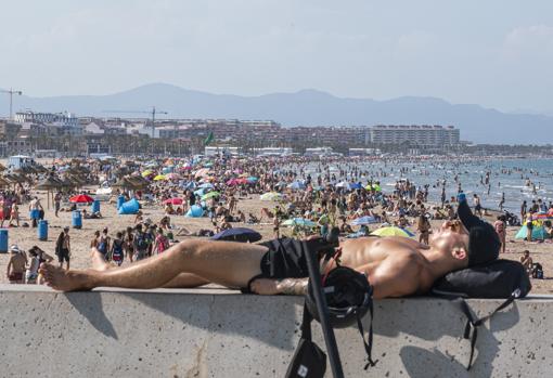 Imagen tomada en la playa del Cabanyal de Valencia