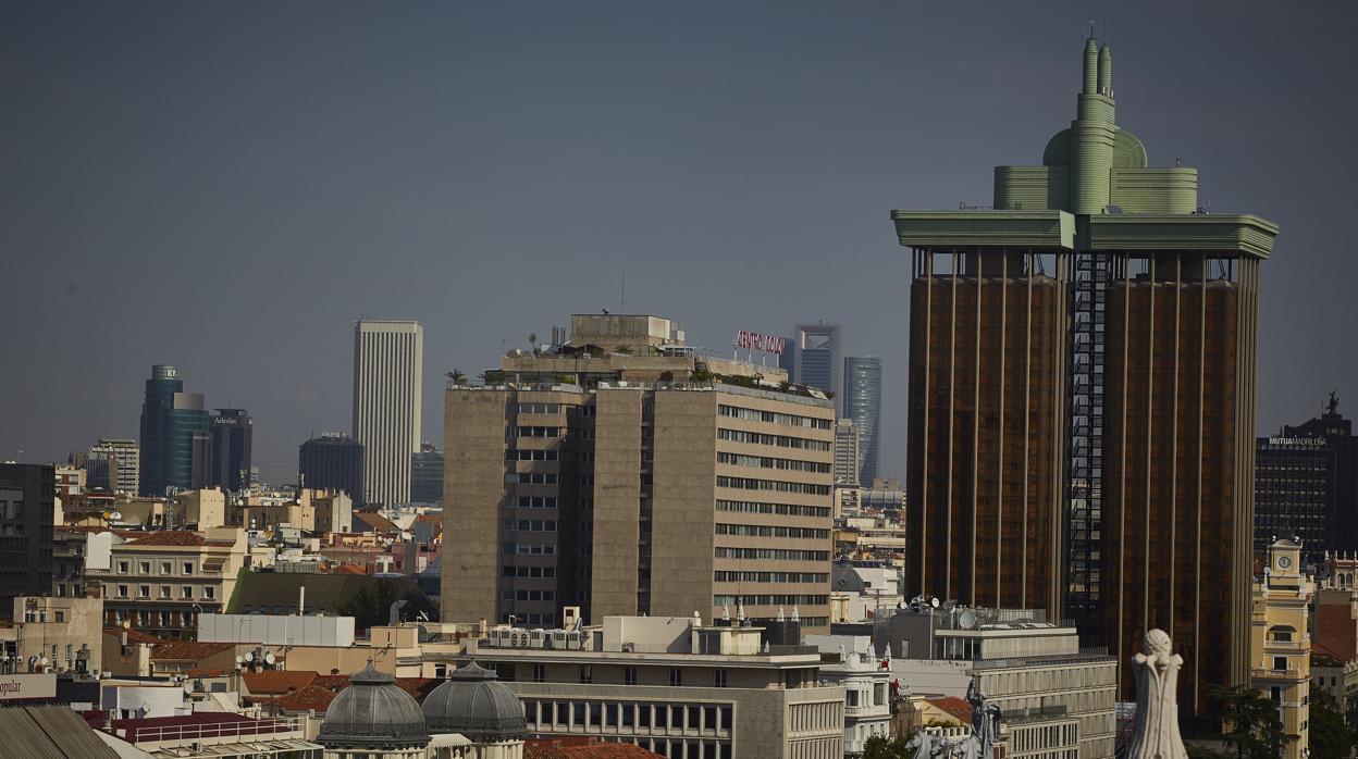 Las Torres Colón de Madrid, fotografiadas en 2018