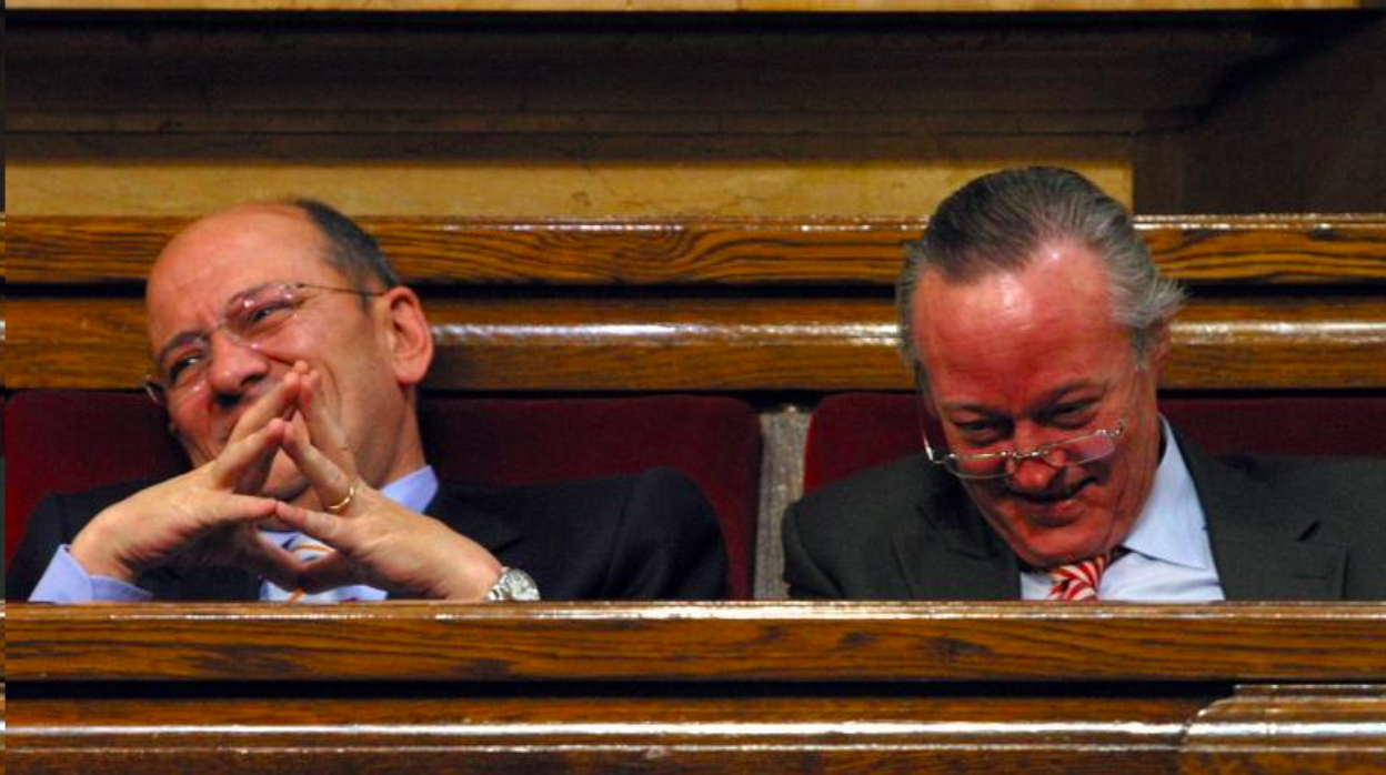 Francesc Vendrell y Josep Piqué, en el Parlamento de Cataluña, en una imagen de 2005