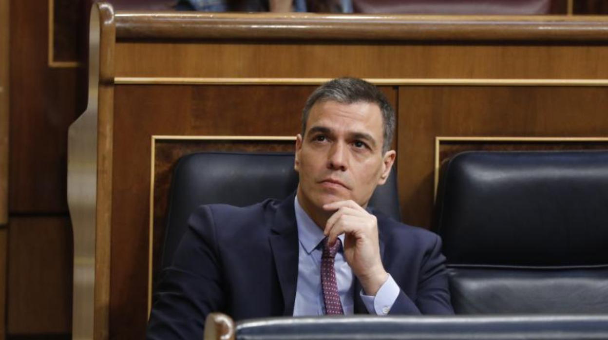 El presidente del Gobierno, Pedro Sánchez, la semana pasada en el Congreso